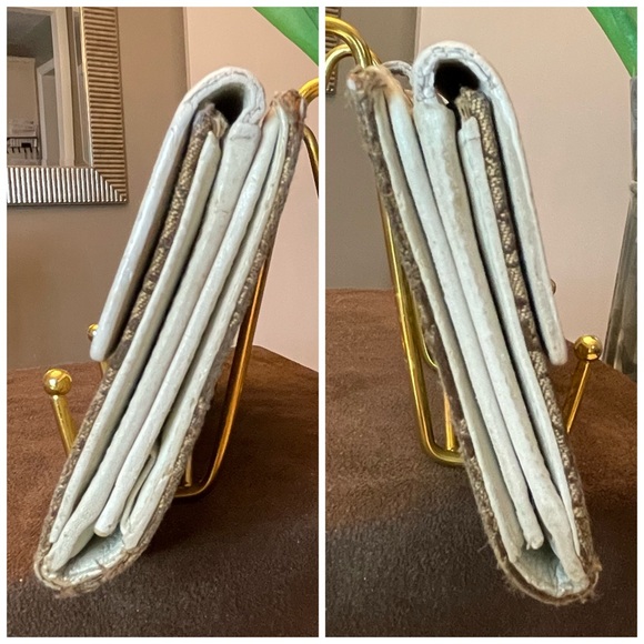 Dior Trotter Style Canvas And Cream Leather Wallet - Picture 2 of 13